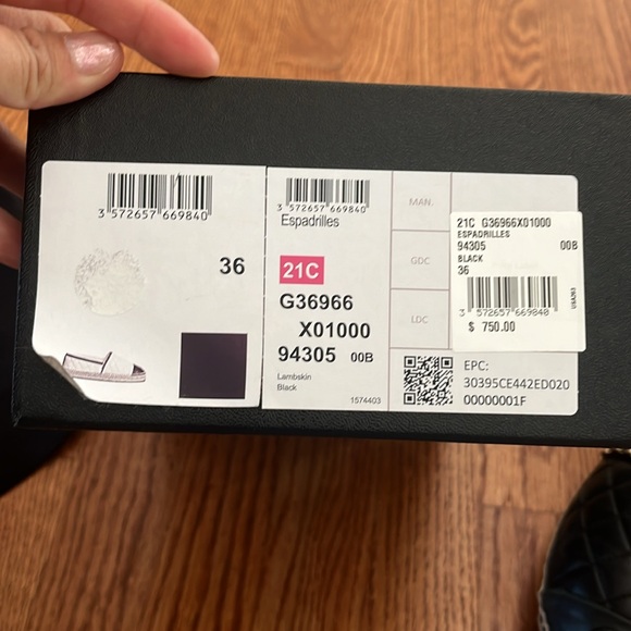 Chanel espadrilles black/gold - Picture 4 of 4